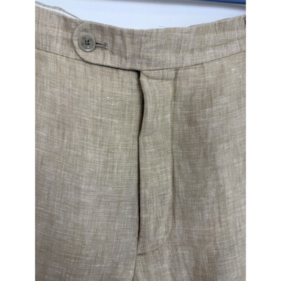 Joseph Abboud 100% LINEN Pants Men 38x26 Tan Slacks Lightweight - Picture 10 of 13